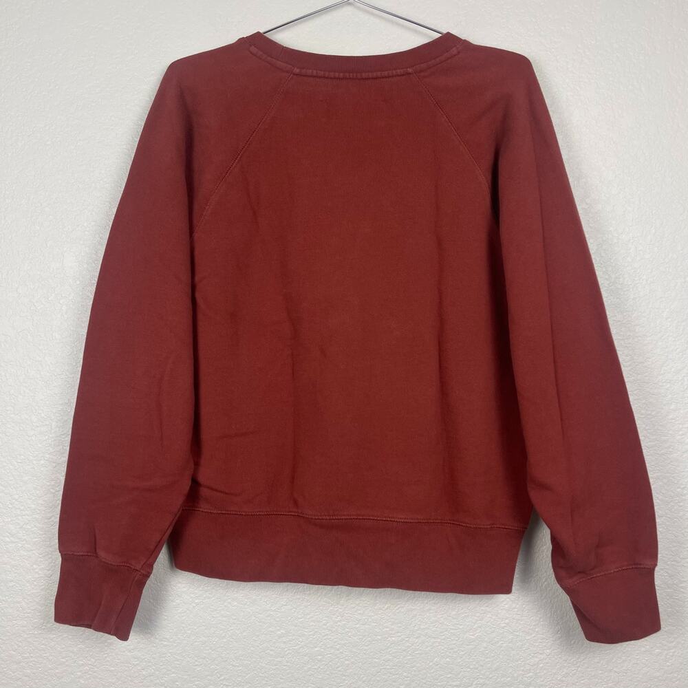 Zadig & Voltaire Upper Skull Felt Crewneck Sweatshirt Rust Size Large Grunge Emo - Picture 2 of 9